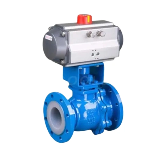pneumatic actuated flanged floating cutting off ball valve gaq641f (1)
